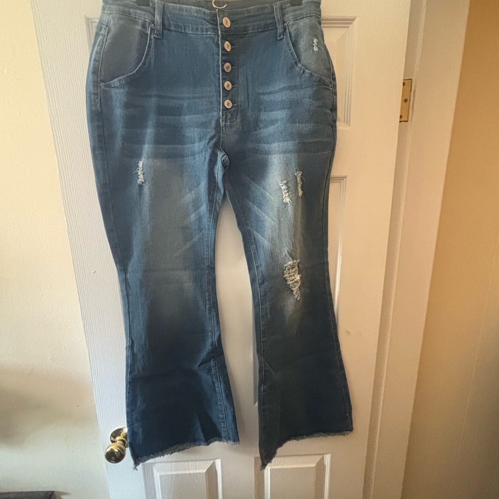 Distressed Blue Women's Jeans